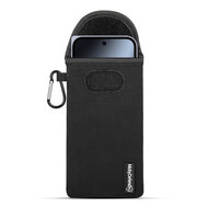 Hoesje voor Google Pixel 10 Pro Fold - MobyDefend Neopreen Pouch Met Karabijnhaak - Insteekhoesje - Riemlus Hoesje - Zwart