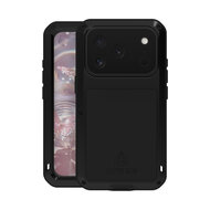 iPhone 17 Pro Hoes - Love Mei Metalen Case - Extreme Protection - Zwart