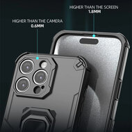 Motorola Edge 50 Neo / Motorola Edge 60 Neo Hoesje - MobyDefend Dubbelgelaagde Pantsercase Met Standaard - Blauw