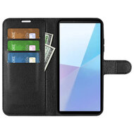 Sony Xperia 10 VII Hoesje - MobyDefend Kunstleren Wallet Book Case (Sluiting Voorkant) - Zwart