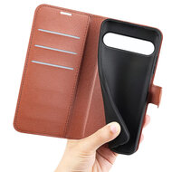 Sony Xperia 10 VII Hoesje - MobyDefend Kunstleren Wallet Book Case (Sluiting Voorkant) - Bruin