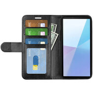 Sony Xperia 10 VII Hoesje - MobyDefend Wallet Book Case (Sluiting Achterkant) - Zwart