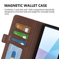 Sony Xperia 10 VII Hoesje - MobyDefend Luxe Wallet Book Case (Sluiting Zijkant) - Blauw