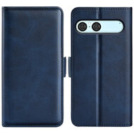 Sony Xperia 10 VII Hoesje - MobyDefend Luxe Wallet Book Case (Sluiting Zijkant) - Blauw