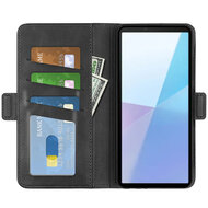 Sony Xperia 10 VII Hoesje - MobyDefend Luxe Wallet Book Case (Sluiting Zijkant) - Zwart