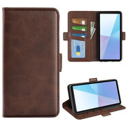 Sony Xperia 10 VII Hoesje - MobyDefend Luxe Wallet Book Case (Sluiting Zijkant) - Bruin