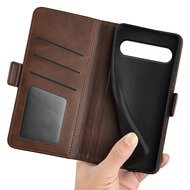 Sony Xperia 10 VII Hoesje - MobyDefend Luxe Wallet Book Case (Sluiting Zijkant) - Bruin