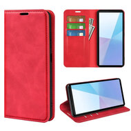 Sony Xperia 10 VII Hoesje - MobyDefend Luxe Wallet Bookcase (Magnetische Sluiting) - Rood
