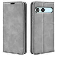 Sony Xperia 10 VII Hoesje - MobyDefend Luxe Wallet Bookcase (Magnetische Sluiting) - Grijs