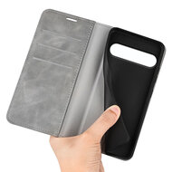 Sony Xperia 10 VII Hoesje - MobyDefend Luxe Wallet Bookcase (Magnetische Sluiting) - Grijs