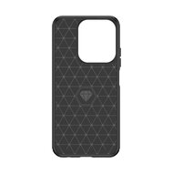 Xiaomi Redmi 15C 4G Hoesje - MobyDefend TPU Backcover - Geborstelde Metaal &amp; Carbon-Look - Blauw