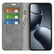 Xiaomi 15T Hoesje - MobyDefend Luxe Wallet Bookcase (Magnetische Sluiting) - Grijs