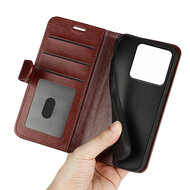 Xiaomi 15T Hoesje - MobyDefend Wallet Book Case (Sluiting Achterkant) - Bruin