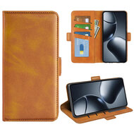 Xiaomi 15T Hoesje - MobyDefend Luxe Wallet Book Case (Sluiting Zijkant) - Lichtbruin