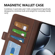 Xiaomi 15T Hoesje - MobyDefend Luxe Wallet Book Case (Sluiting Zijkant) - Bruin