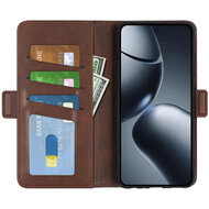 Xiaomi 15T Hoesje - MobyDefend Luxe Wallet Book Case (Sluiting Zijkant) - Bruin