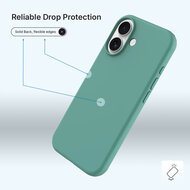iPhone 17 Hoesje - MobyDefend Matte Siliconen Backcover - Groen