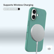 iPhone 17 Hoesje - MobyDefend Matte Siliconen Backcover - Groen