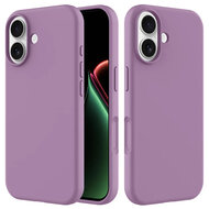 iPhone 17 Hoesje - MobyDefend Matte Siliconen Backcover - Paars