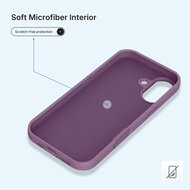 iPhone 17 Hoesje - MobyDefend Matte Siliconen Backcover - Paars