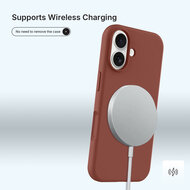 iPhone 17 Hoesje - MobyDefend Matte Siliconen Backcover - Terracotta