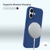 iPhone 17 Hoesje - MobyDefend Matte Siliconen Backcover - Blauw