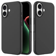 iPhone 17 Hoesje - MobyDefend Matte Siliconen Backcover - Zwart
