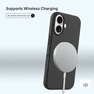 iPhone 17 Hoesje - MobyDefend Matte Siliconen Backcover - Zwart