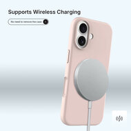 iPhone 17 Hoesje - MobyDefend Matte Siliconen Backcover - Roze