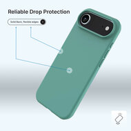 iPhone Air Hoesje - MobyDefend Matte Siliconen Backcover - Groen