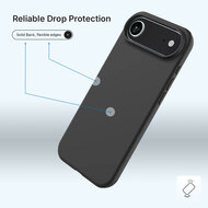 iPhone Air Hoesje - MobyDefend Matte Siliconen Backcover - Zwart