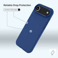 iPhone Air Hoesje - MobyDefend Matte Siliconen Backcover - Blauw
