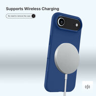 iPhone Air Hoesje - MobyDefend Matte Siliconen Backcover - Blauw