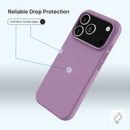 iPhone 17 Pro Hoesje - MobyDefend Matte Siliconen Backcover - Paars