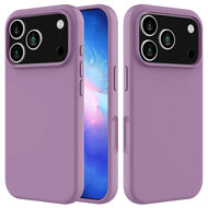 iPhone 17 Pro Hoesje - MobyDefend Matte Siliconen Backcover - Paars