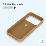 iPhone 17 Pro Max Hoesje - MobyDefend Matte Siliconen Backcover - Licht Oker