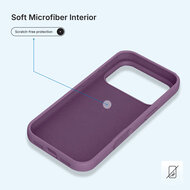 iPhone 17 Pro Max Hoesje - MobyDefend Matte Siliconen Backcover - Paars