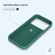 iPhone 17 Pro Max Hoesje - MobyDefend Matte Siliconen Backcover - Groen