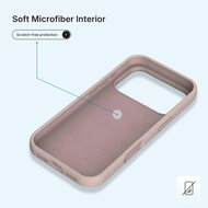 iPhone 17 Pro Max Hoesje - MobyDefend Matte Siliconen Backcover - Roze