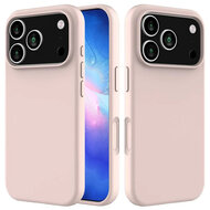 iPhone 17 Pro Max Hoesje - MobyDefend Matte Siliconen Backcover - Roze