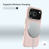 iPhone 17 Pro Max Hoesje - MobyDefend Matte Siliconen Backcover - Roze