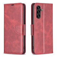 Samsung Galaxy S25 FE Hoesje - MobyDefend Wallet Book Case Met Koord - Rood