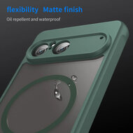 Sony Xperia 10 VII Hoesje - MobyDefend MagSafe Case Mat Transparant Met Gekleurde Rand - Groen