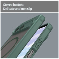 Sony Xperia 10 VII Hoesje - MobyDefend MagSafe Case Mat Transparant Met Gekleurde Rand - Groen