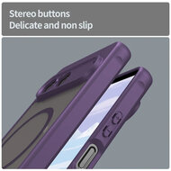 Sony Xperia 10 VII Hoesje - MobyDefend MagSafe Case Mat Transparant Met Gekleurde Rand - Paars