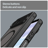 Sony Xperia 10 VII Hoesje - MobyDefend MagSafe Case Mat Transparant Met Gekleurde Rand - Zwart