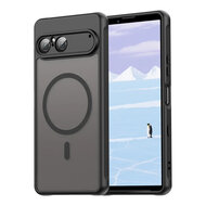 Sony Xperia 10 VII Hoesje - MobyDefend MagSafe Case Mat Transparant Met Gekleurde Rand - Zwart