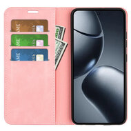 Xiaomi 15T Pro Hoesje - MobyDefend Luxe Wallet Bookcase (Magnetische Sluiting) - Roze