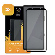 2-Pack Sony Xperia 10 VII Screenprotectors - MobyDefend Screensavers Met Zwarte Randen - Gehard Glas 