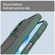 Motorola Moto G06&nbsp;/&nbsp;Motorola Moto G06 Power Hoesje - MobyDefend MagSafe Case Mat Transparant Met Gekleurde Rand - Groen